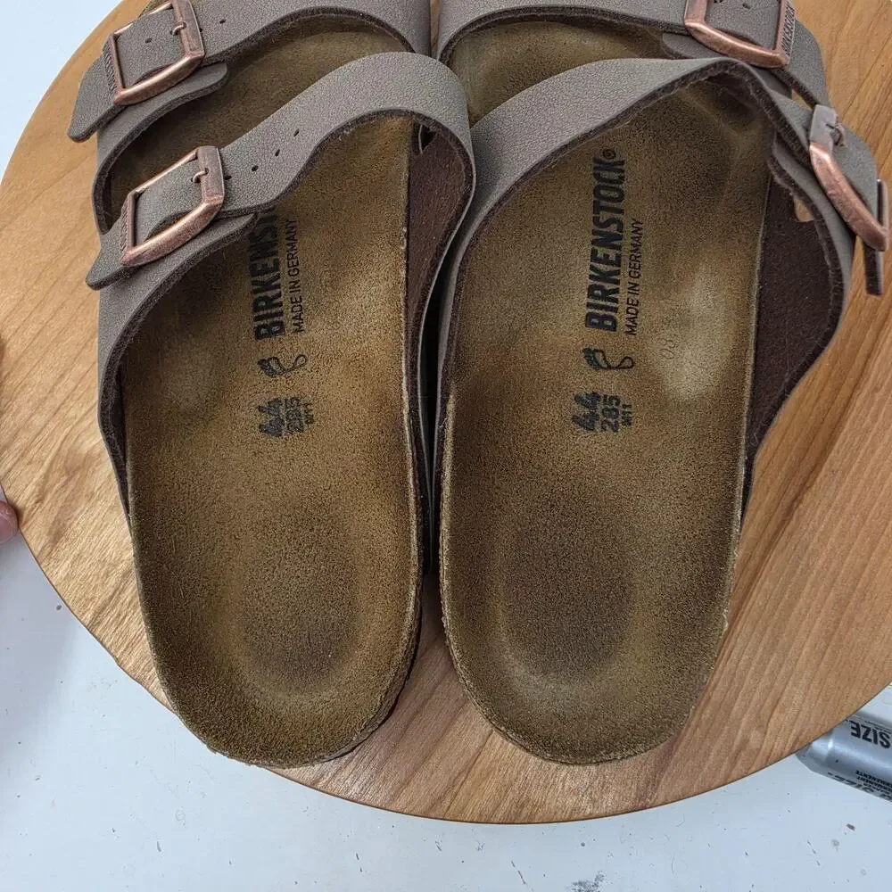 Birkenstock Sandals Mens 11 Arizona Brown Slide Buckle Casual Summer Preppy